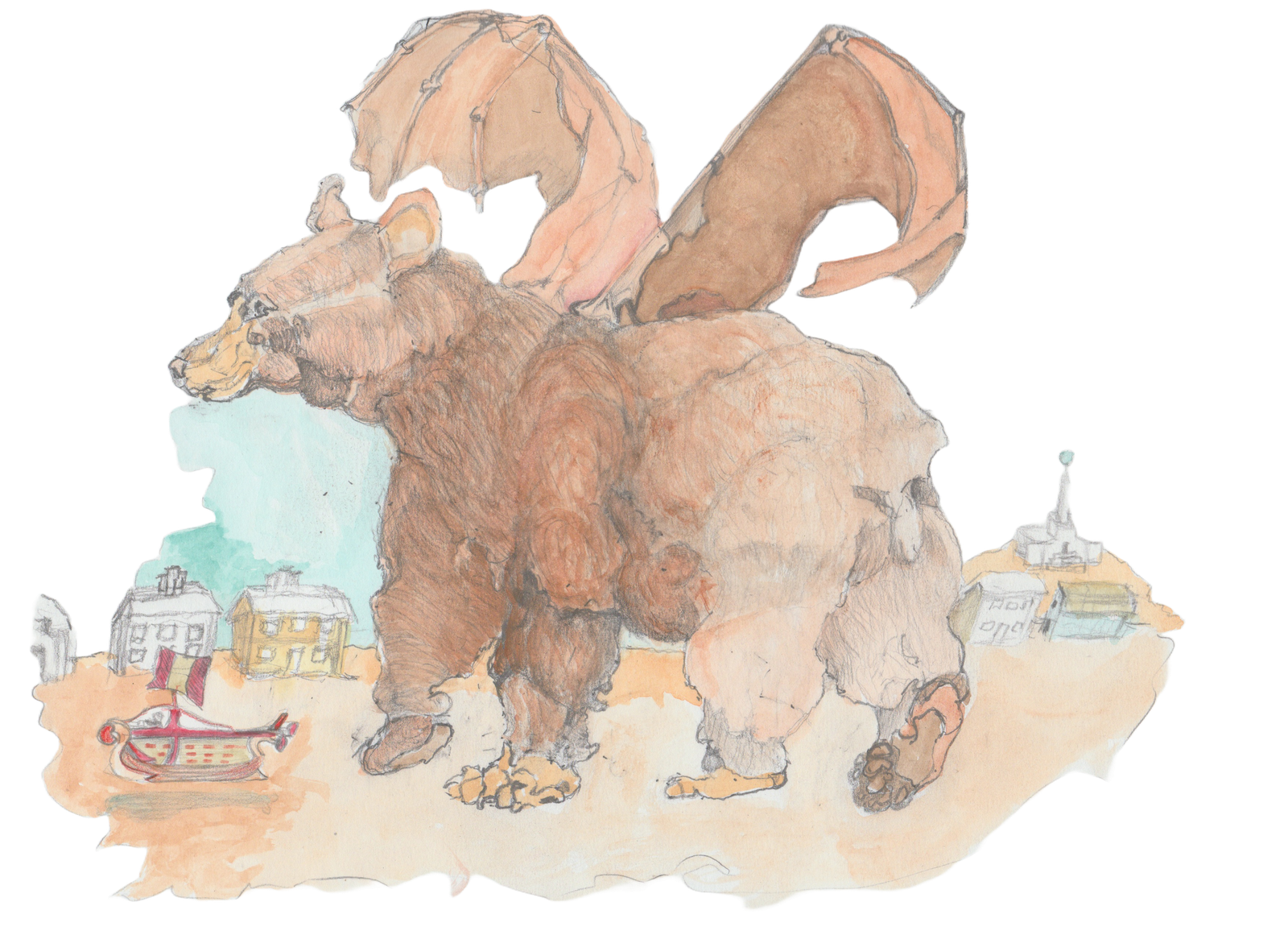 Bjorndrake. A bear dragon in ancient civilization.