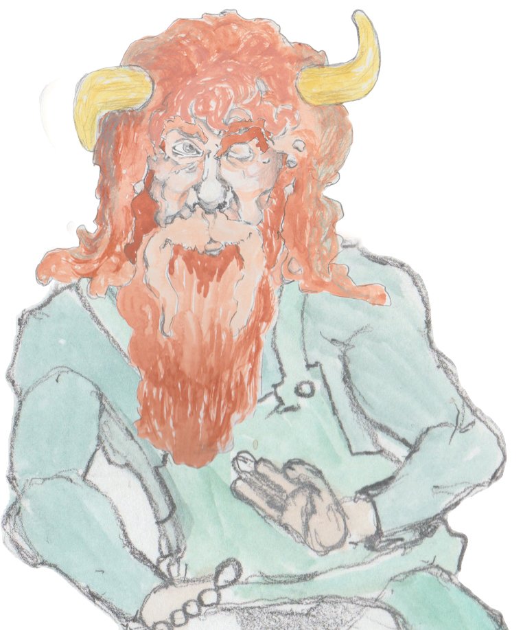 Gramps laughing while drumming.