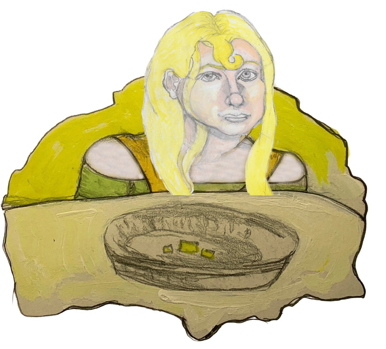 Helgi looking over another empty pie plate.