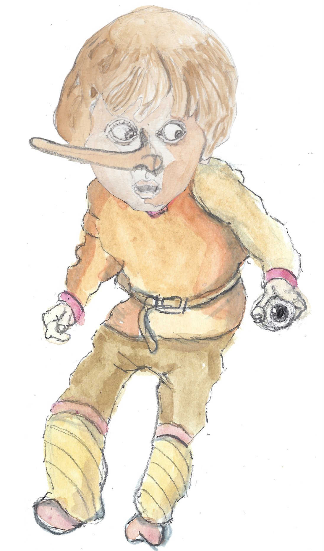 Ashlad with long nose.