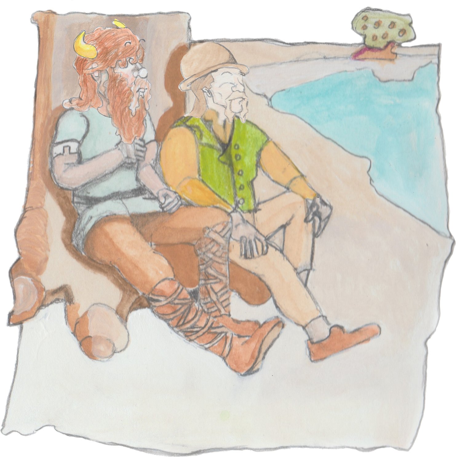 The gang walking within a tree canopied trail with the moon behind them in an eerie light..