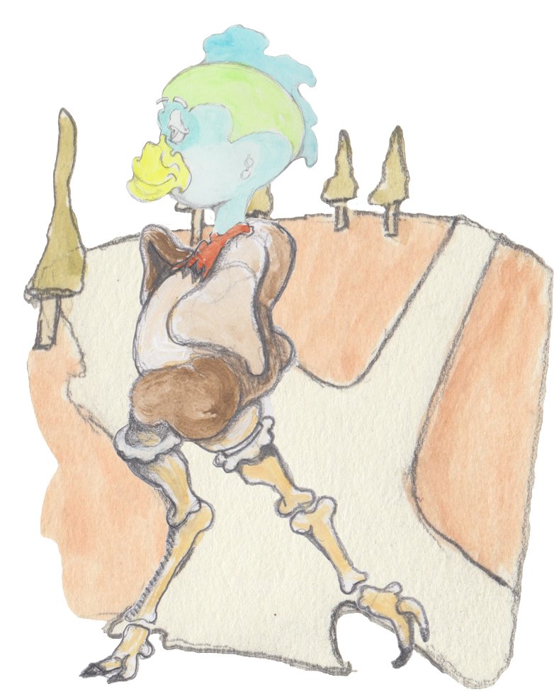 Nit, the Jersey Devil's wife running across the crossroads.