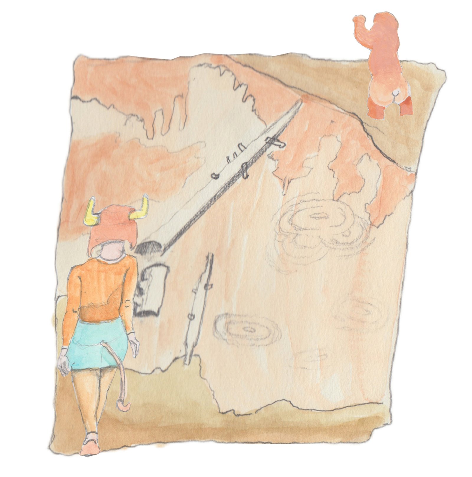 The pair are crossing a cedar swamp ontop of fallen trees at Duckpond in Whiting.