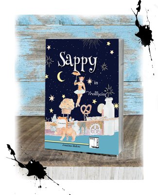 Sappy in trollheim book on shelf.