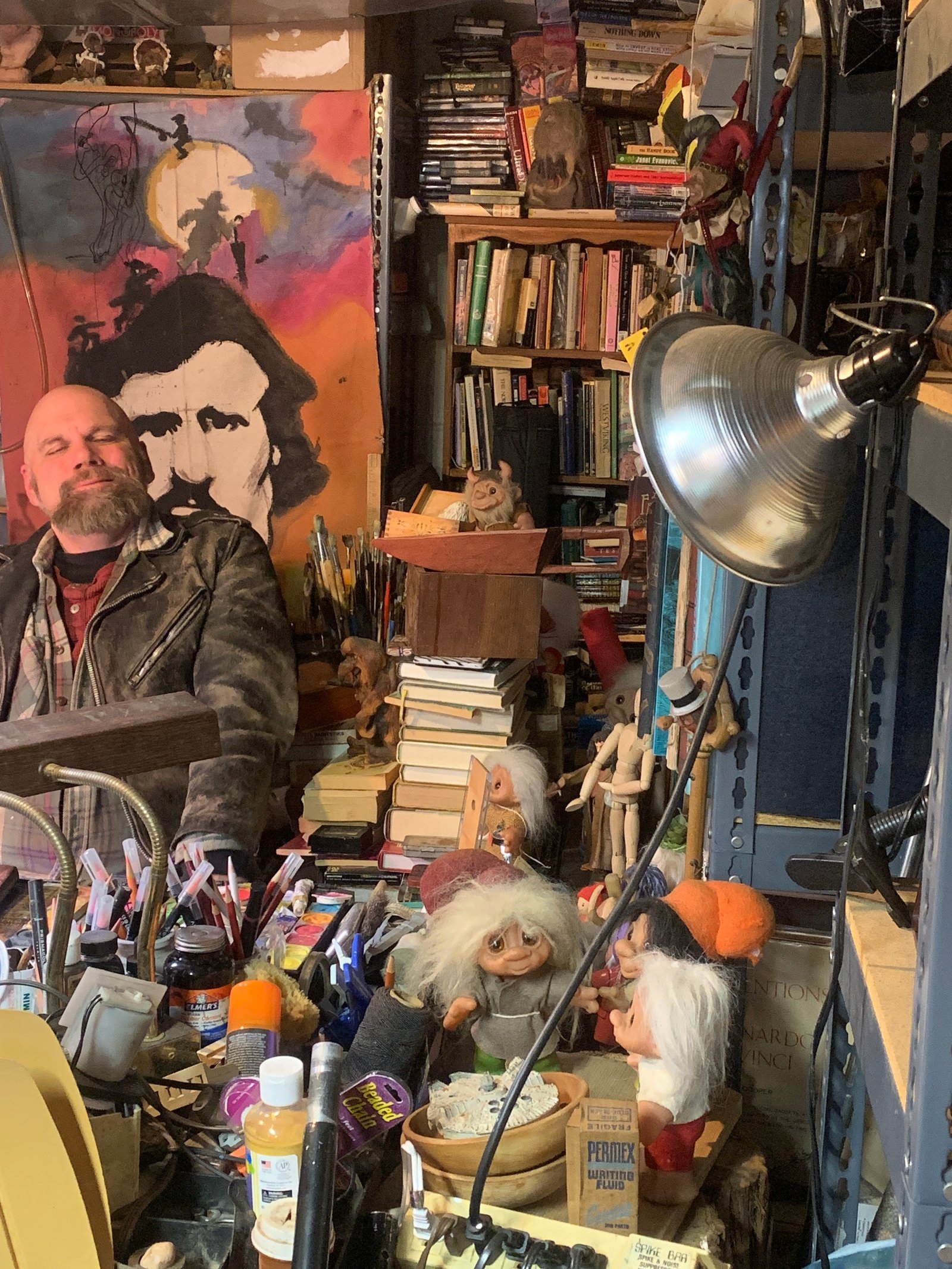 Old Studio with trolls on shelf