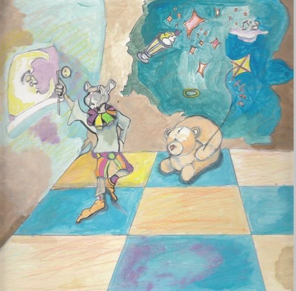 Guff and Rat in Surreal Room