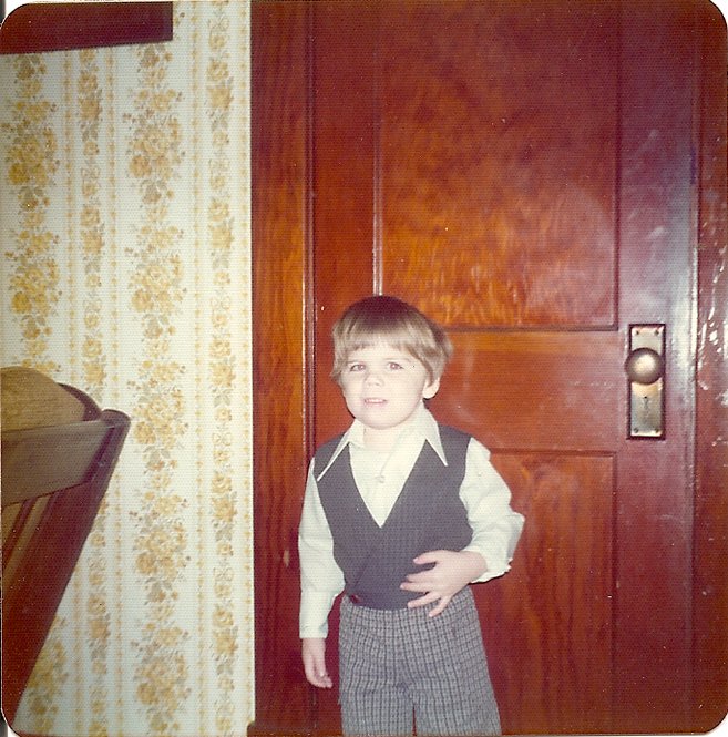 Chris Dowgin in Vest at young age