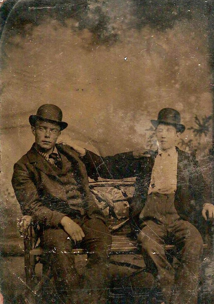 Edward Hulton posing with a friend.