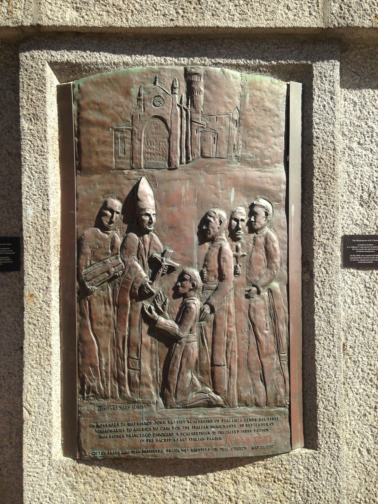 Relief by Richard Aliberti in Boston on St John Parrish Church