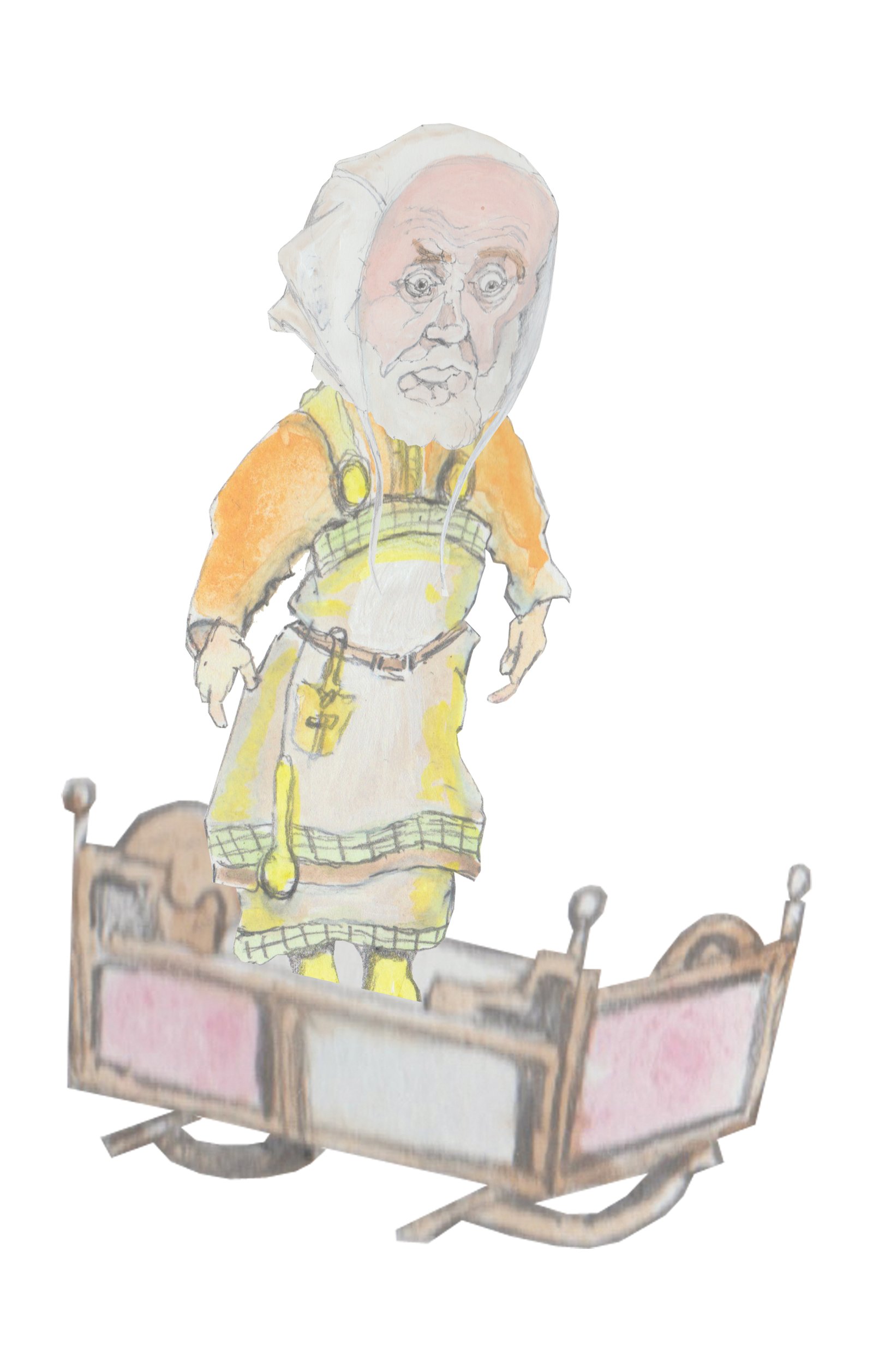 A Troll Changeling caught in a cradle.