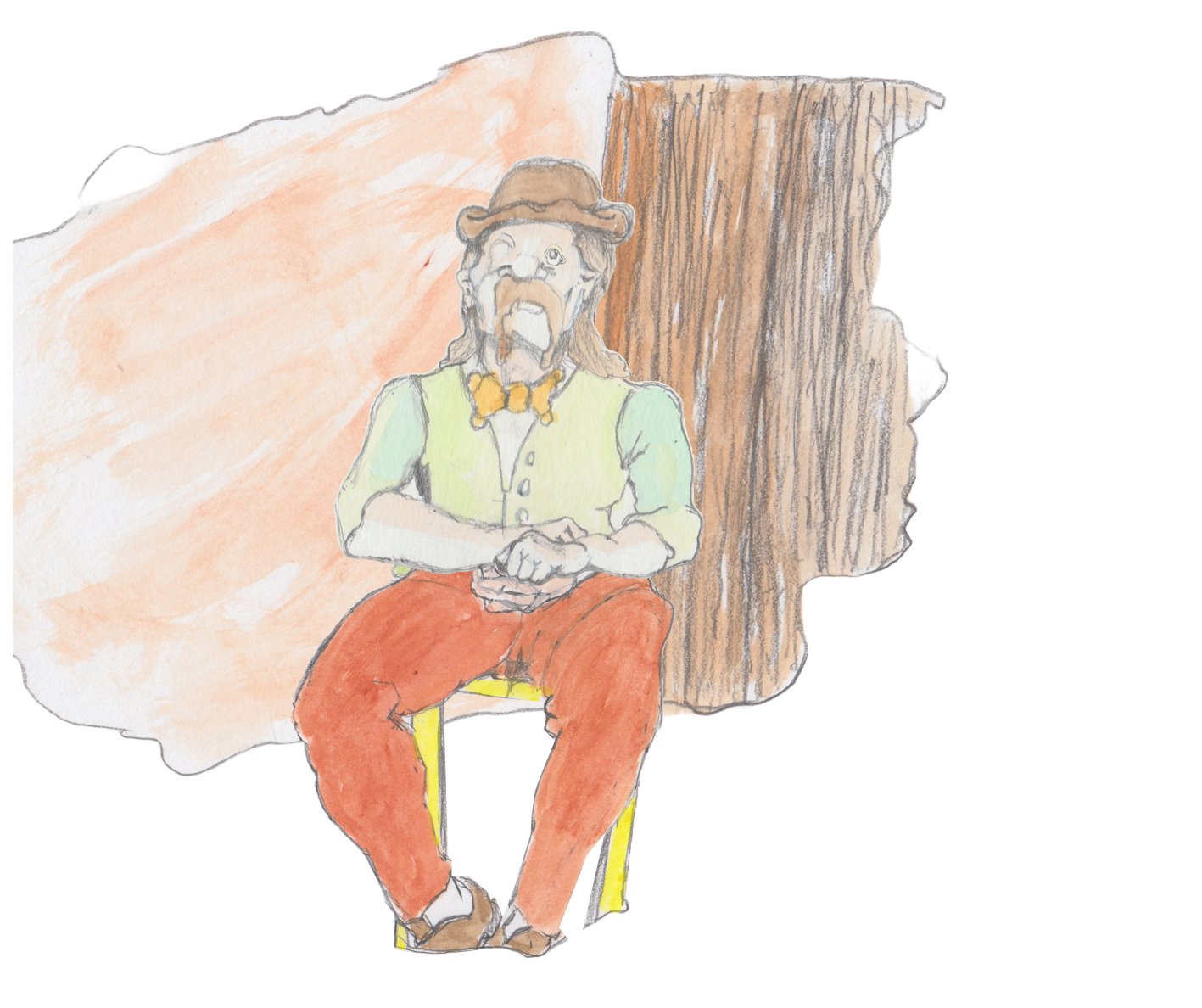 Hulton sitting smuggly.